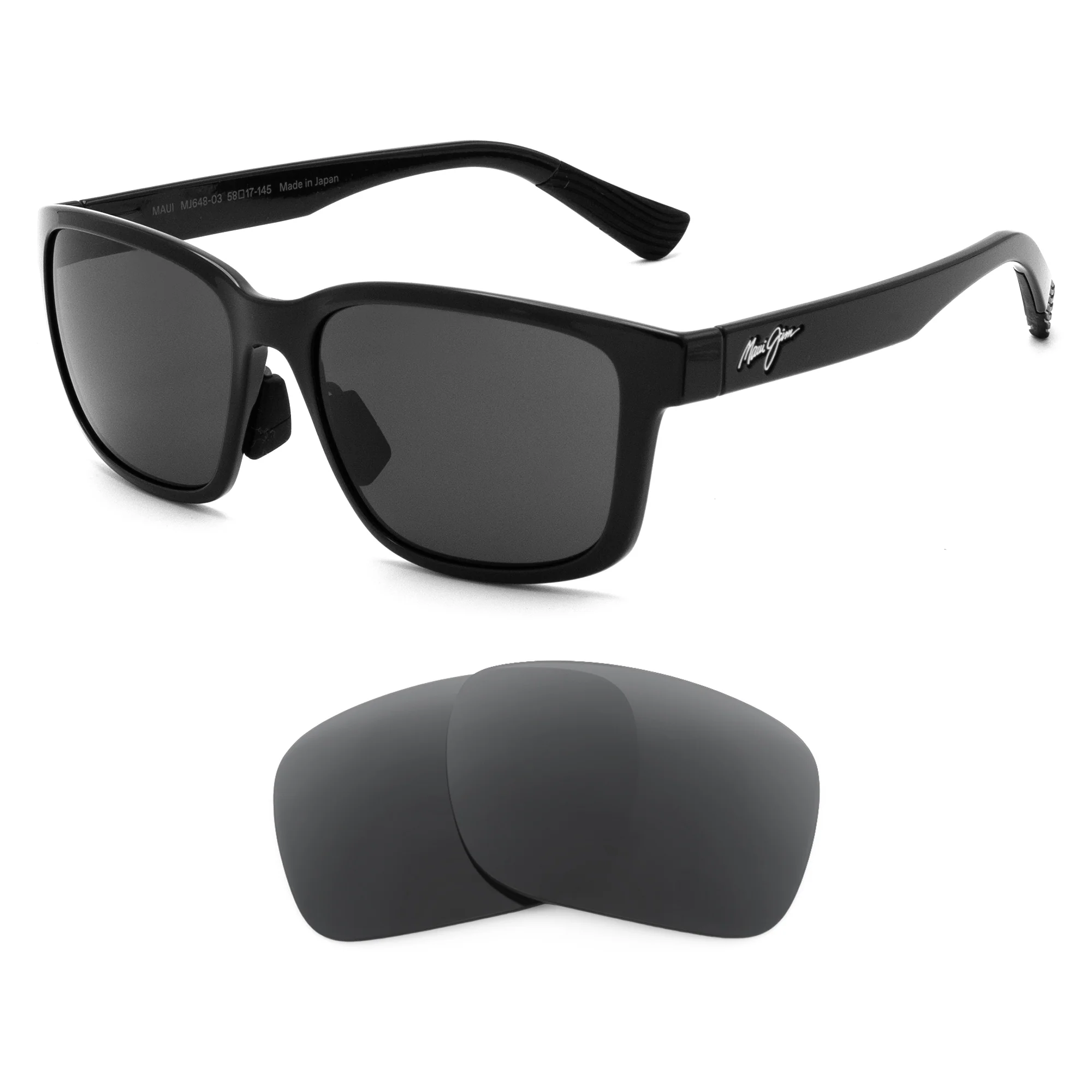 Revant Replacement Lenses for Maui Jim Lehiwa MJ648 (Low Bridge Fit)