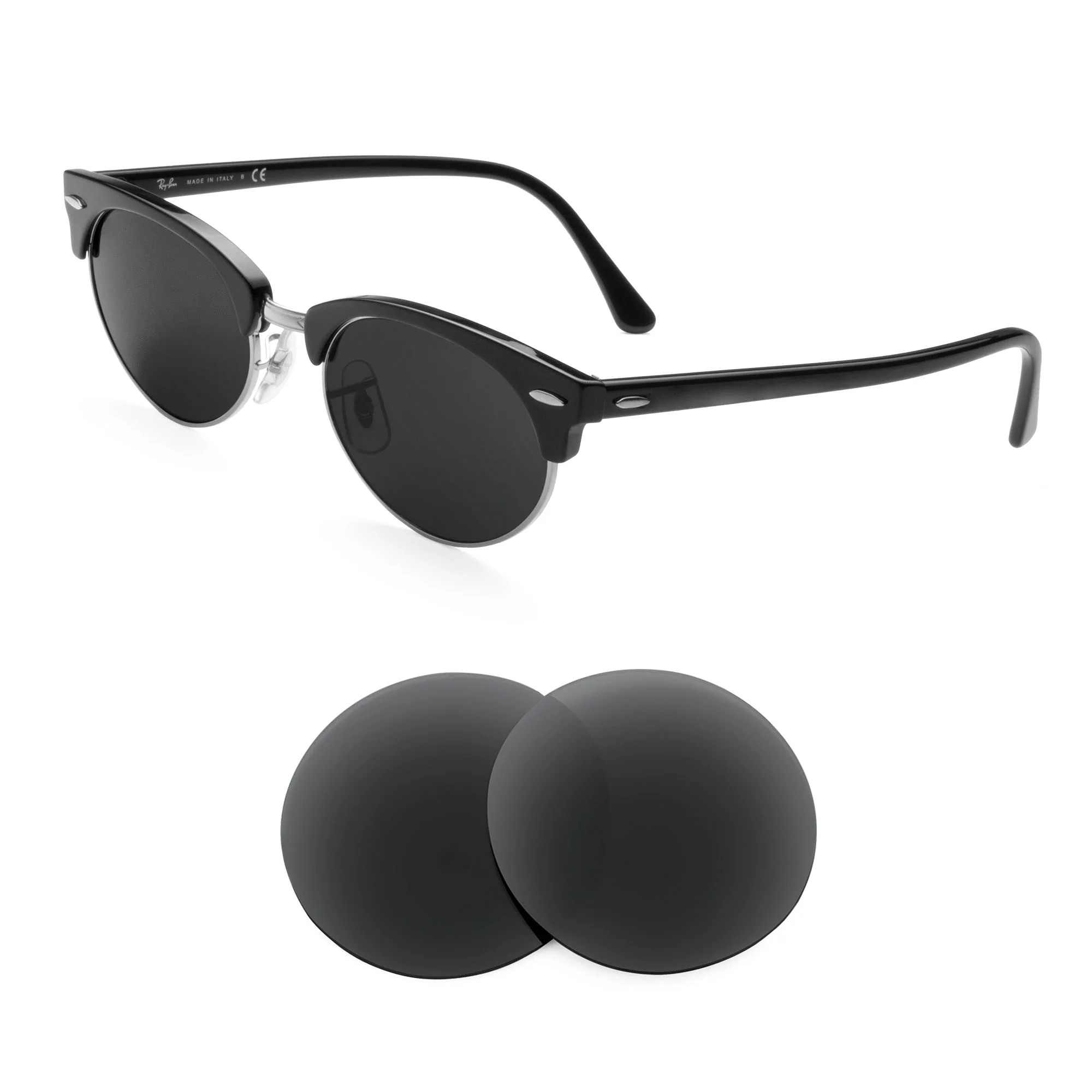 Revant Replacement Lenses for Ray-Ban Clubmaster Oval RB3946 52mm