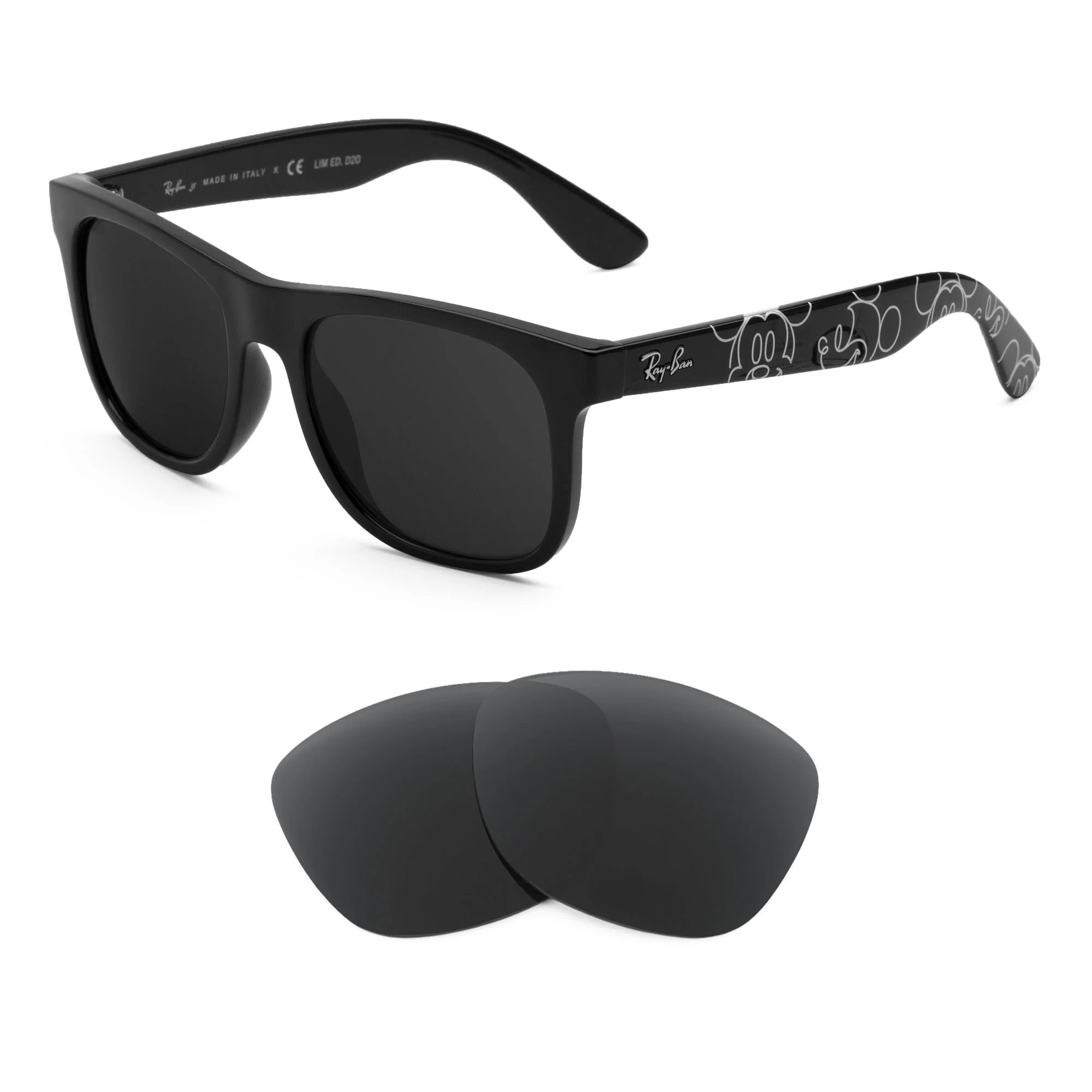 Revant Replacement Lenses for Ray-Ban Junior Justin RJ9069S 48mm