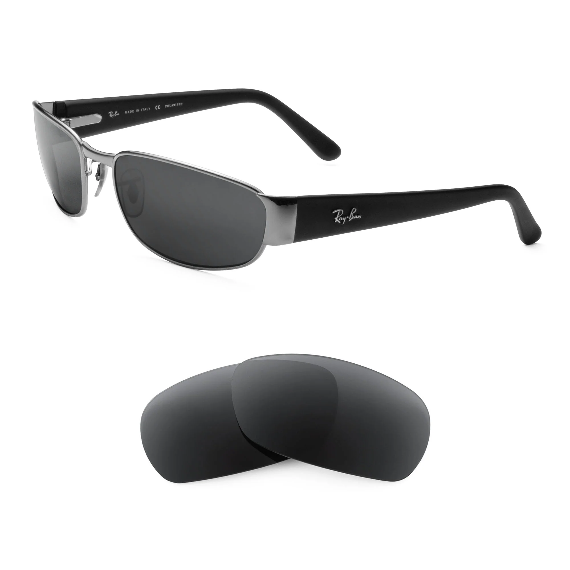 Revant Replacement Lenses for Ray-Ban Leather II RB3141 60mm