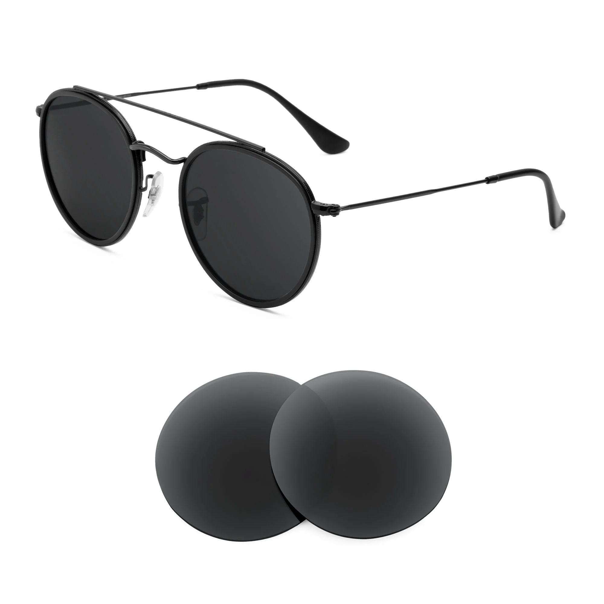 Revant Replacement Lenses for Ray-Ban Round Double Bridge RB3647N 51mm