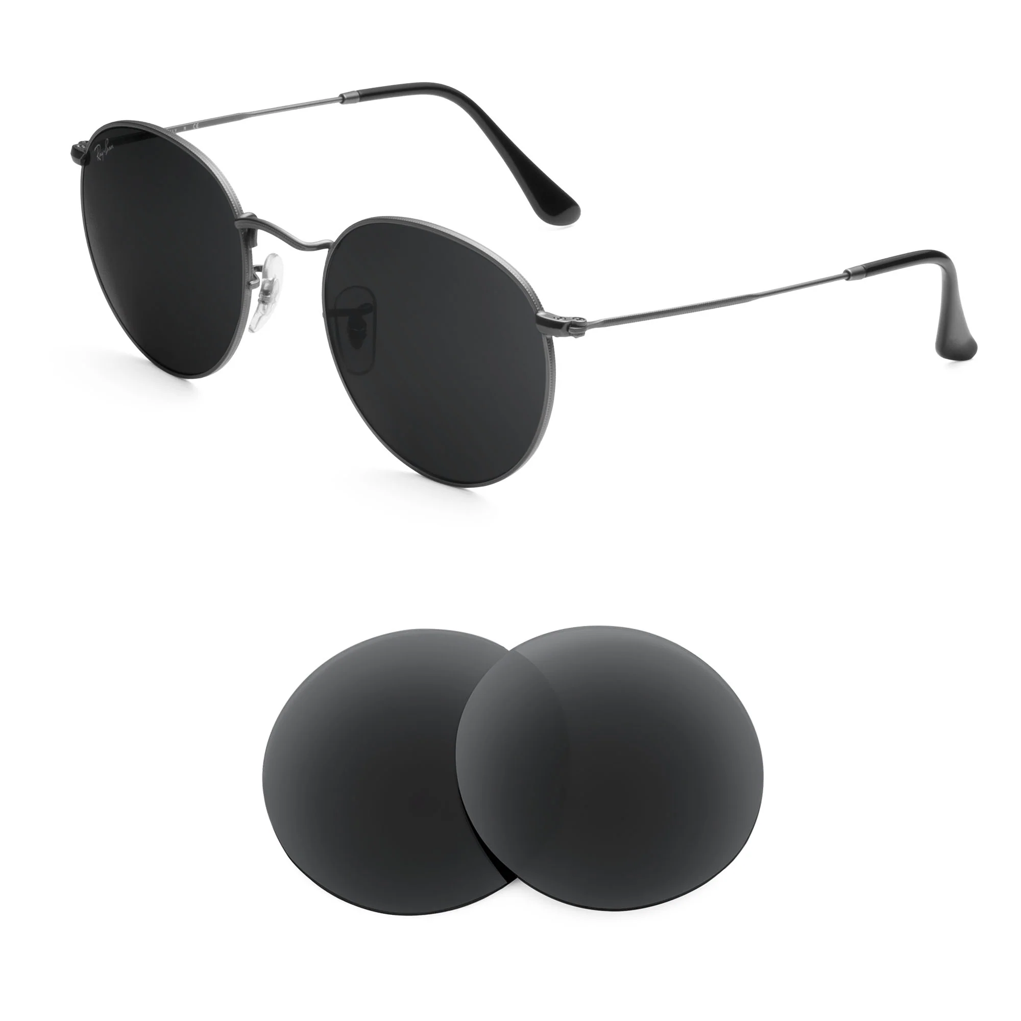 Revant Replacement Lenses for Ray-Ban Round Metal RB3447 53mm